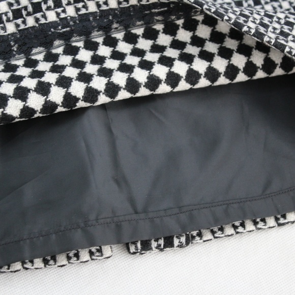 Vtg Talbots Italian Wool Checked Lined Skirt - Picture 3 of 6